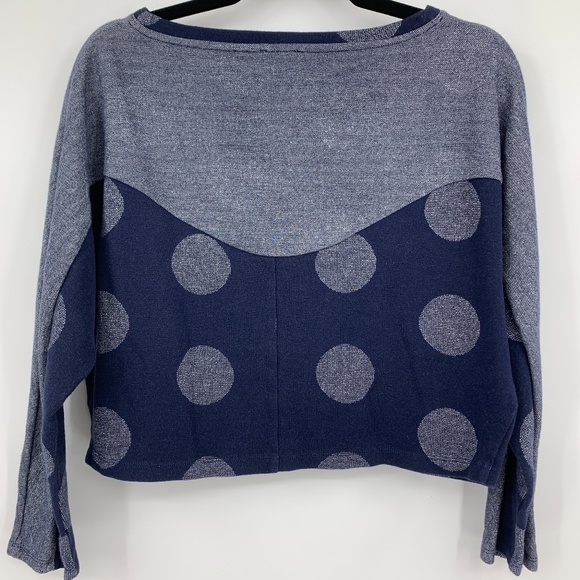 Anthropologie Postmark small top cropped boxy dots - Picture 5 of 5